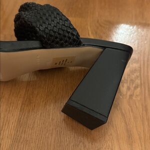 Marc Fisher Black Braided Heeled Sandals-NEW